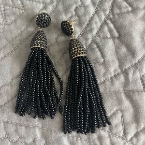 BaubleBar black beaded drop earrings